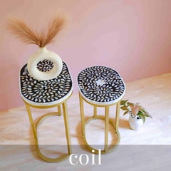 Coil Mother of Pearl Inlay Nesting Tables
