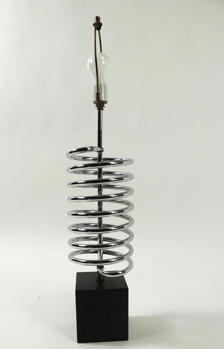 Mid-Century Modern Coil Table Lamp by Sonneman For Sale