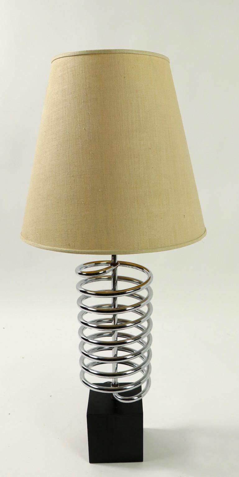 American Coil Table Lamp by Sonneman For Sale