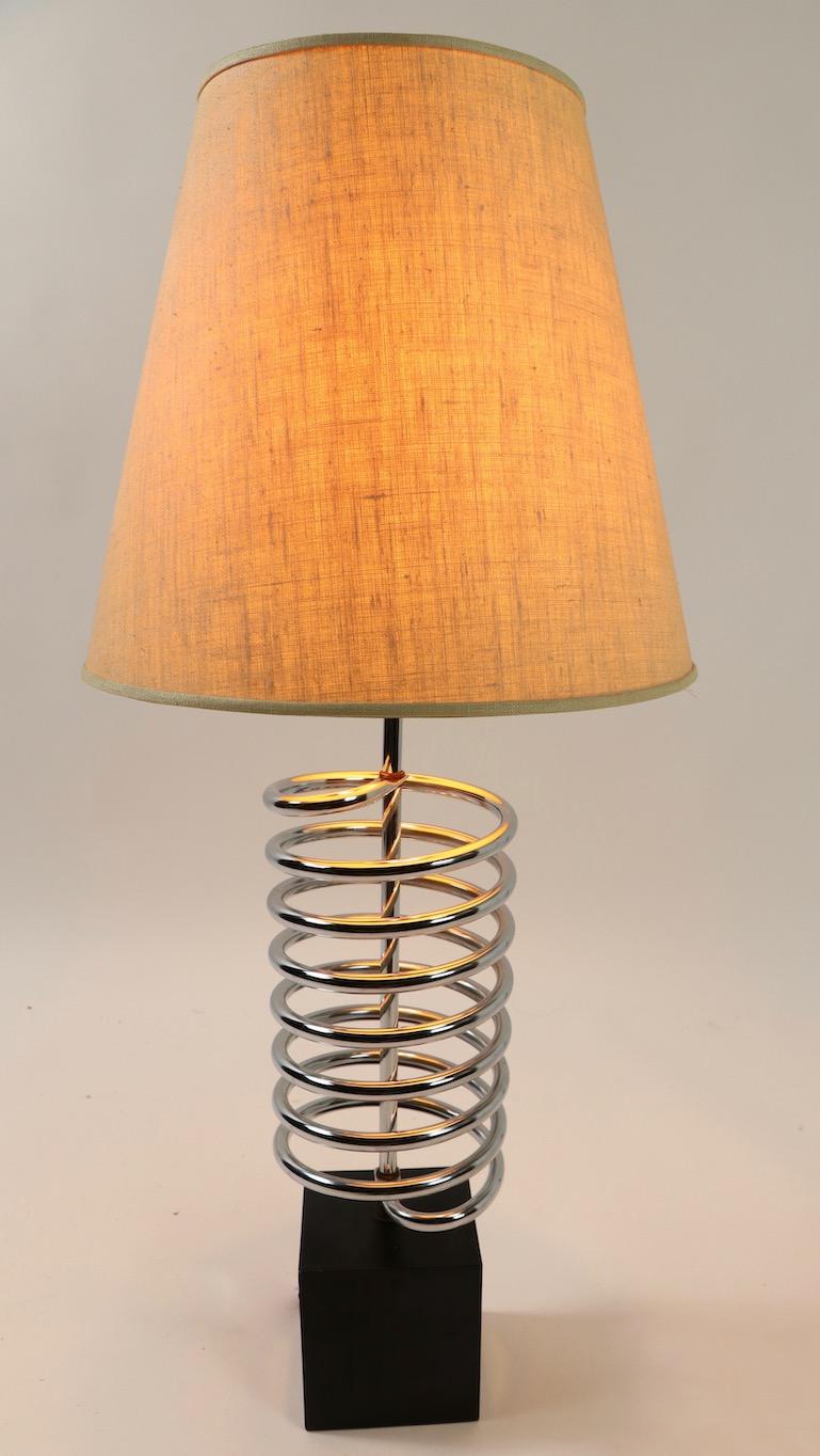 Coil Table Lamp by Sonneman In Good Condition For Sale In New York, NY