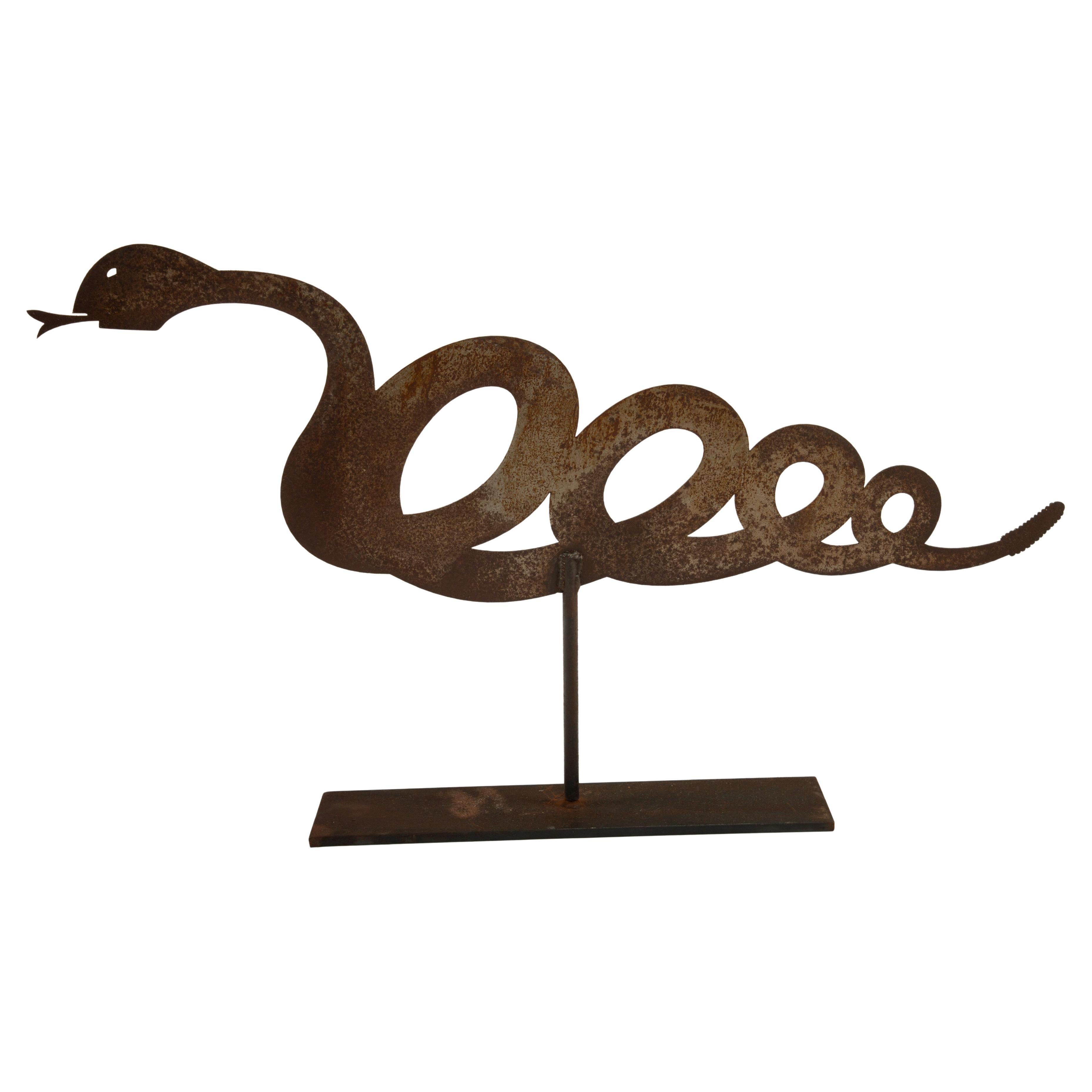 Coiled in the Wind: Folk Art Snake Weathervane For Sale
