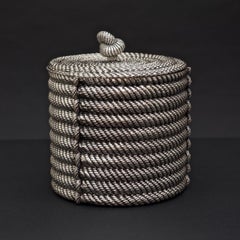Coiled Rope Silver Plated Ice Bucket by Valenti, circa 1975