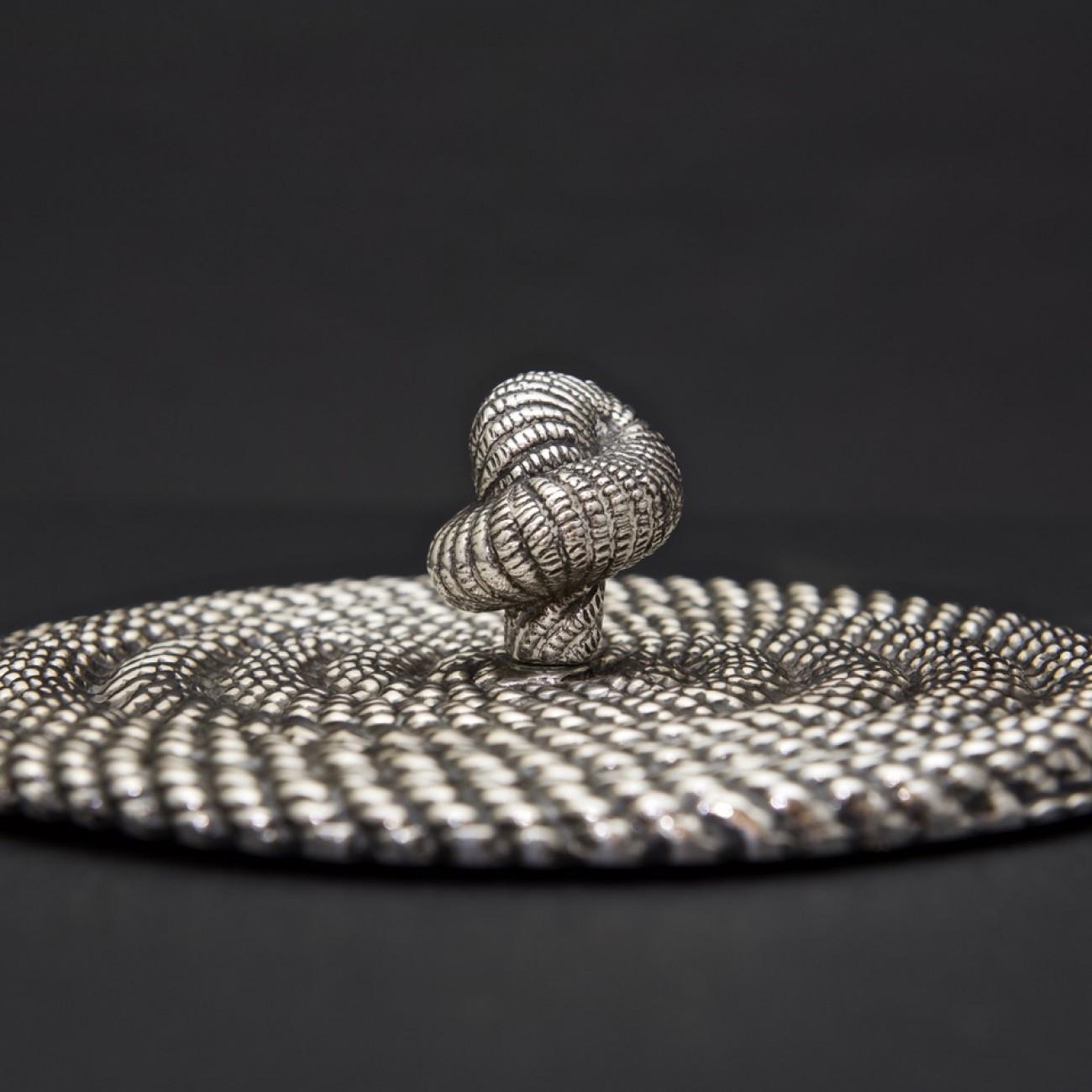 Coiled Rope Silver Plated Ice Bucket by Valenti, circa 1975 2