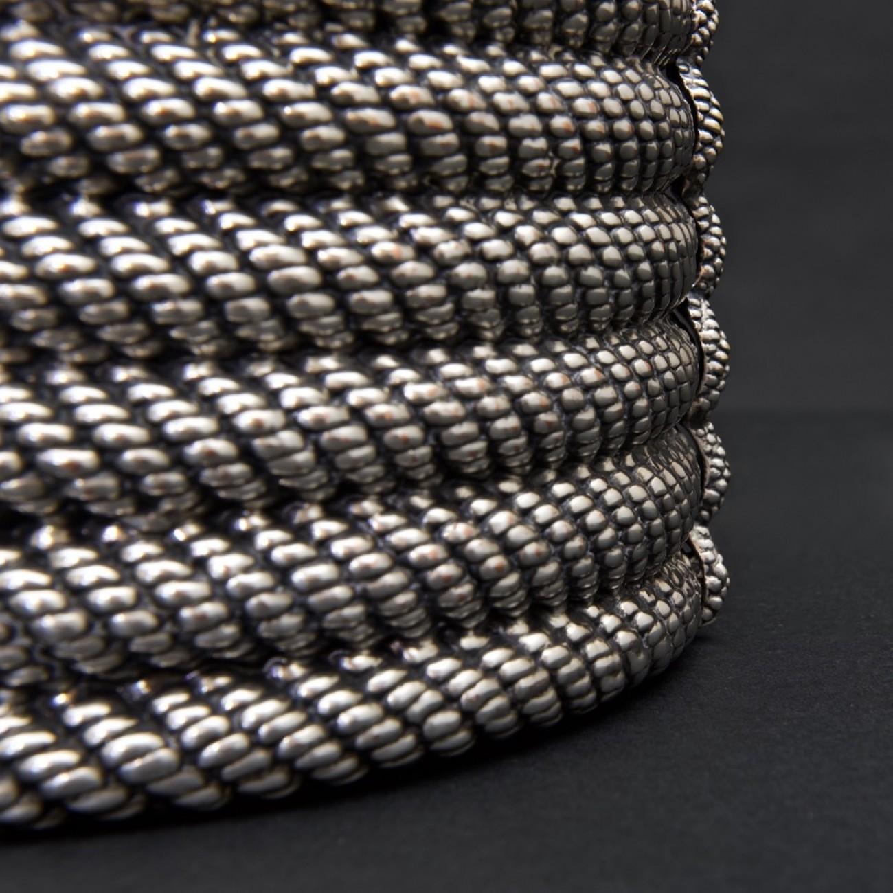 Coiled Rope Silver Plated Ice Bucket by Valenti, circa 1975 3