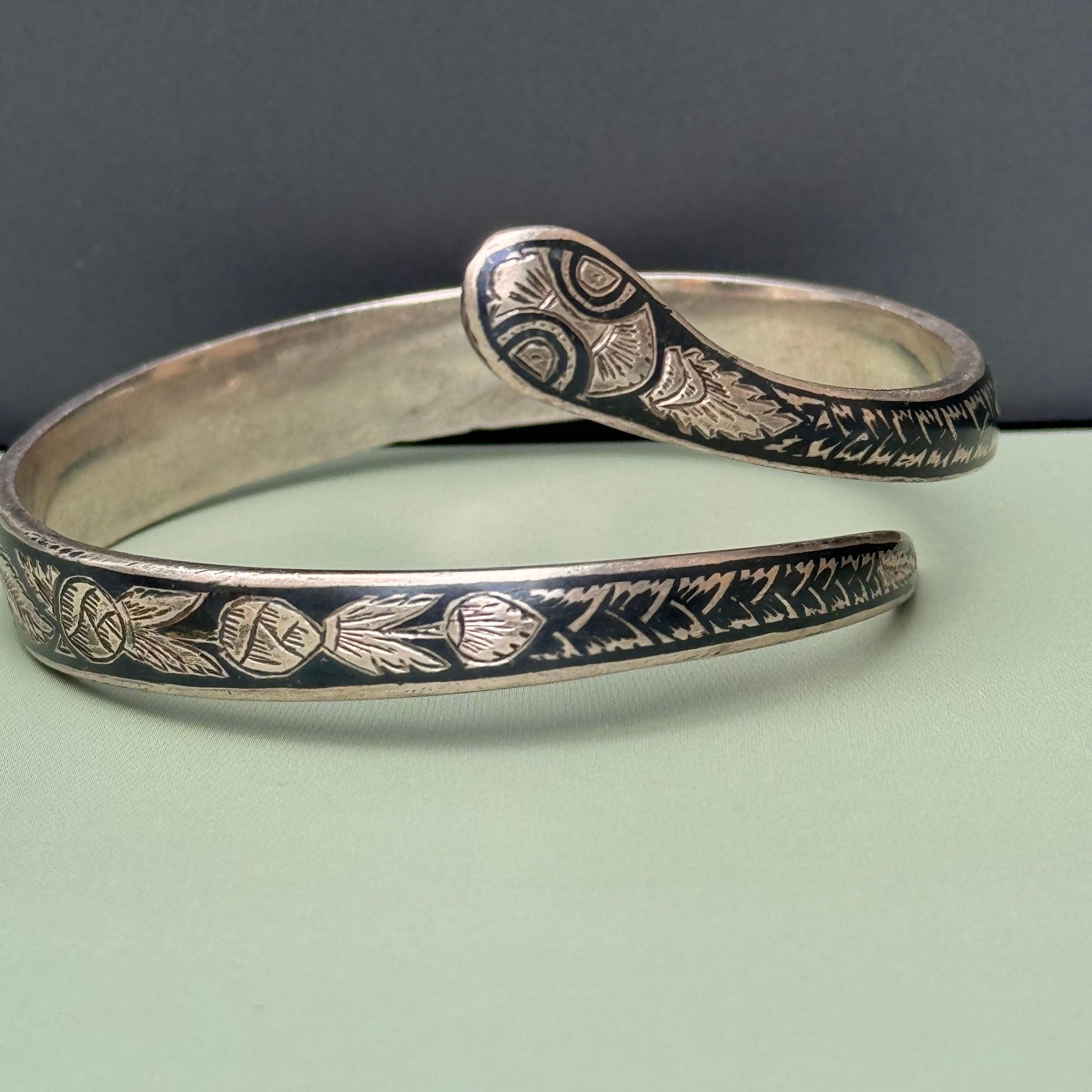 Art Deco Coiled Snake Armlet bangle For Sale
