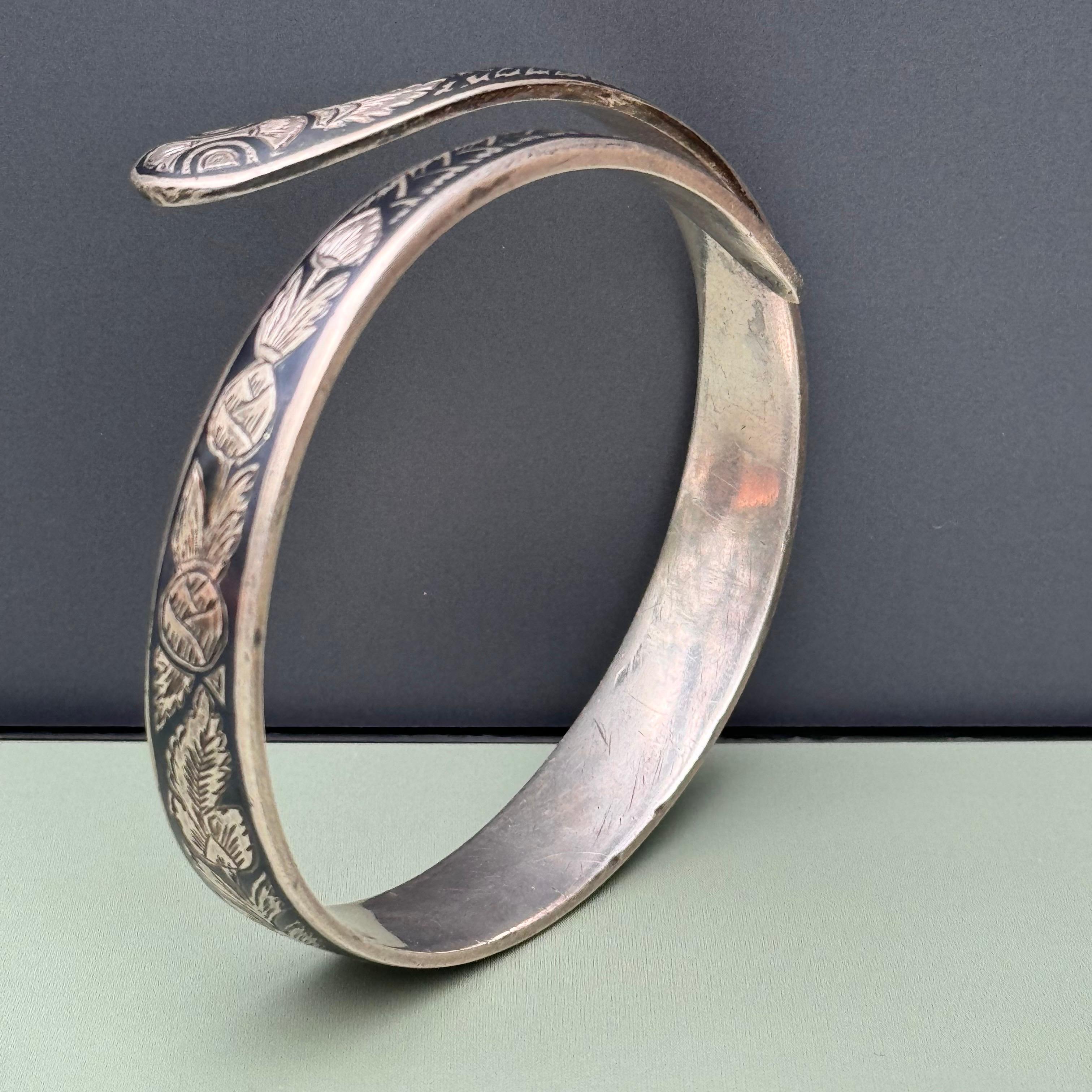 Coiled Snake Armlet bangle For Sale 2