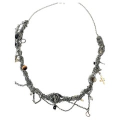 Coin Chain Necklace Sterling Silver Brass Clover Cuba Star J Dauphin