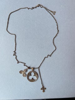 Medal Chain Necklace Sterling Silver Clover Doves Cross J Dauphin