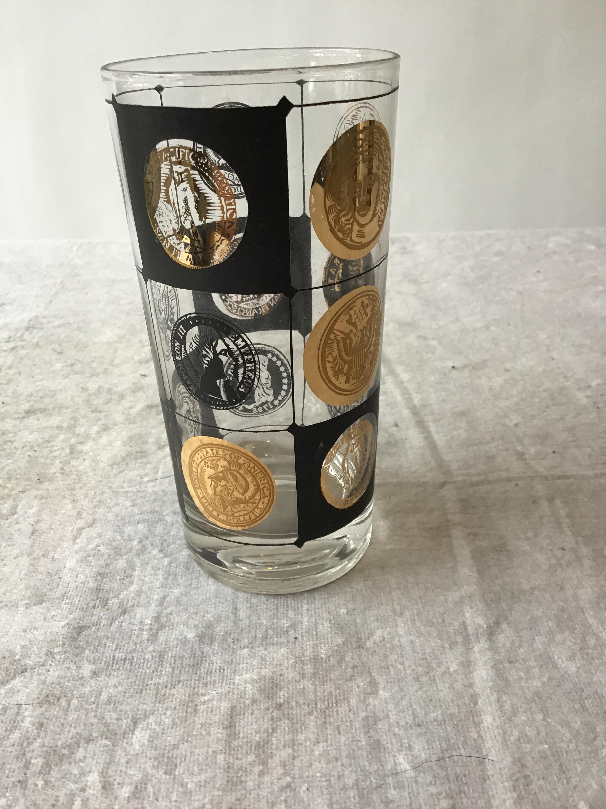 Coin Embossed Drinking Glasses by Libbey 1