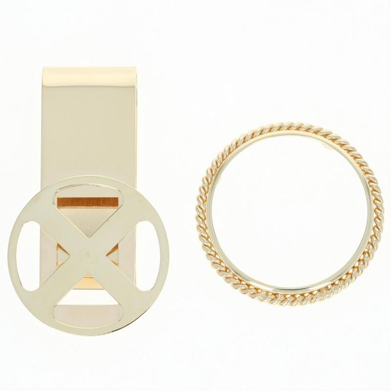 Coin Holder Money Clip, 14 Karat Yellow Gold Men's Gift In Excellent Condition In Greensboro, NC