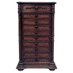 Antique Coin / Jewelery Chest of Drawers, Tallboy, France, circa 1880