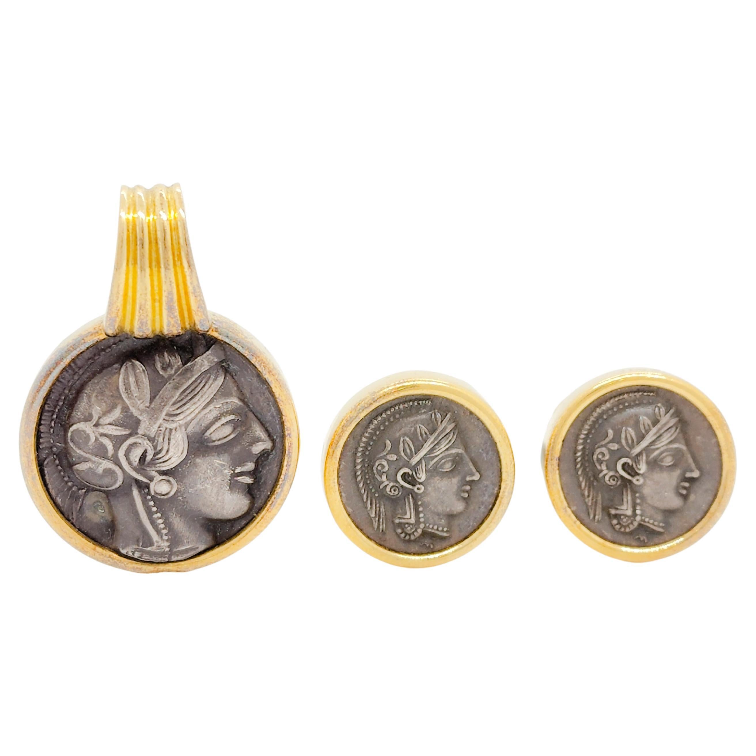 Late Victorian 18k Coin Holder Pendant with Rare 1891 Silver Eritrea 1