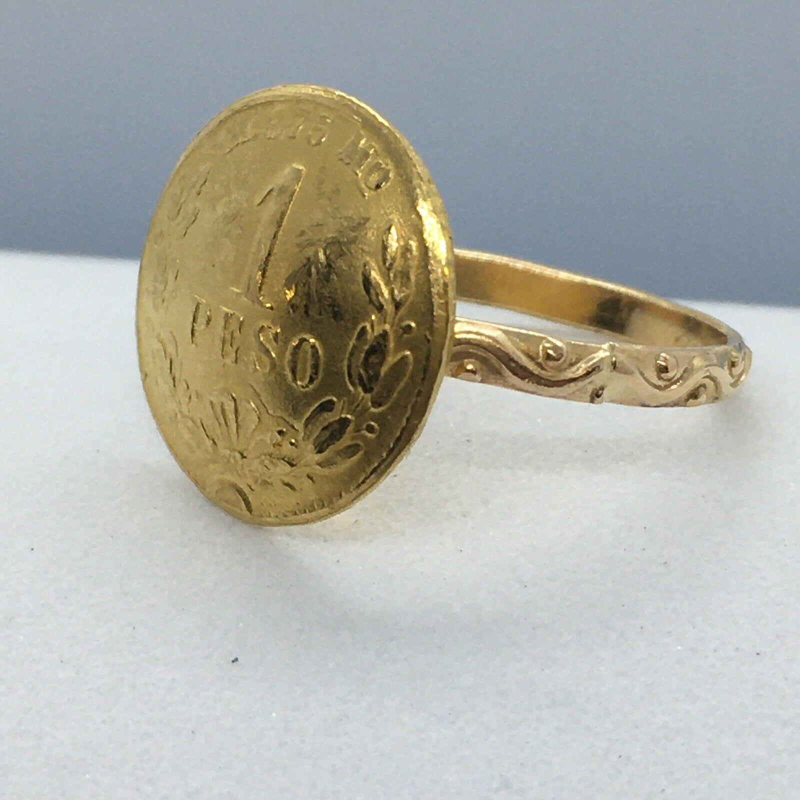 Coin Ring Tested 22K gold 14k Yellow Gold Band Vintage Carving 


Weighting 2.8
No damage, no evidence of repairs
Finger size 6.5
Coin Ring Tested 22K gold 14k Yellow Gold Band Carving Vintage in very good condition