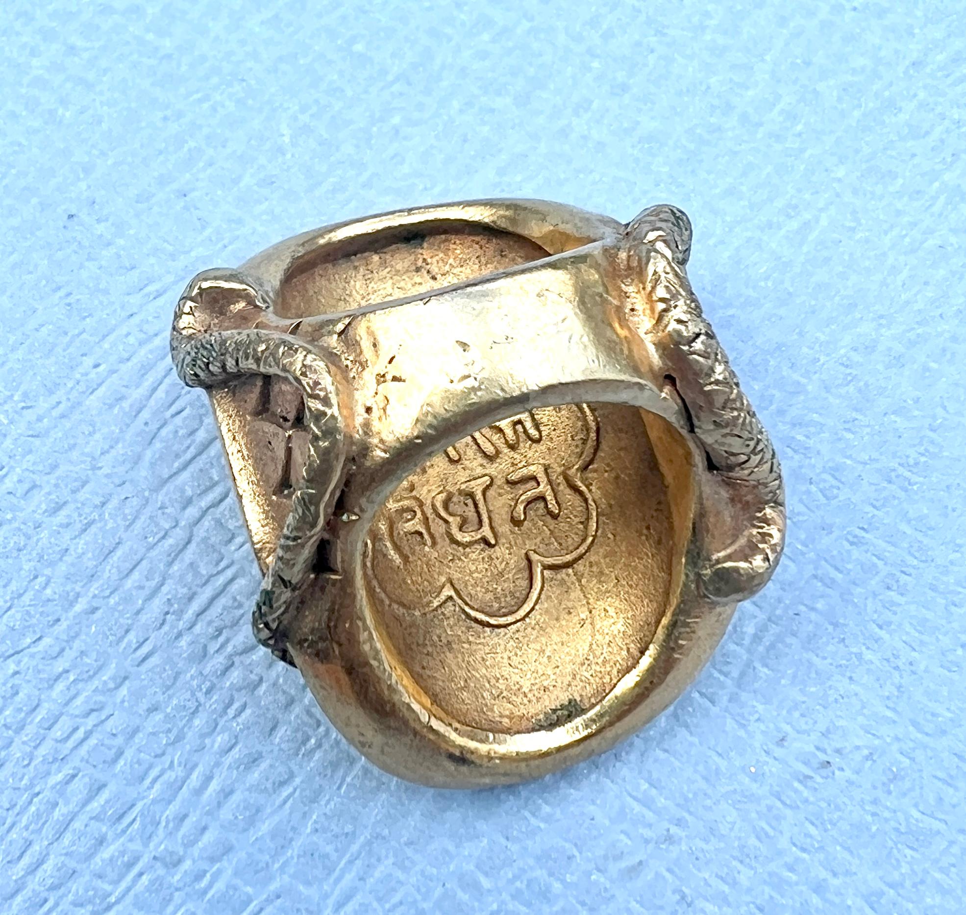 Gold Plate Coin Ring Snake In New Condition For Sale In Los Angeles, CA