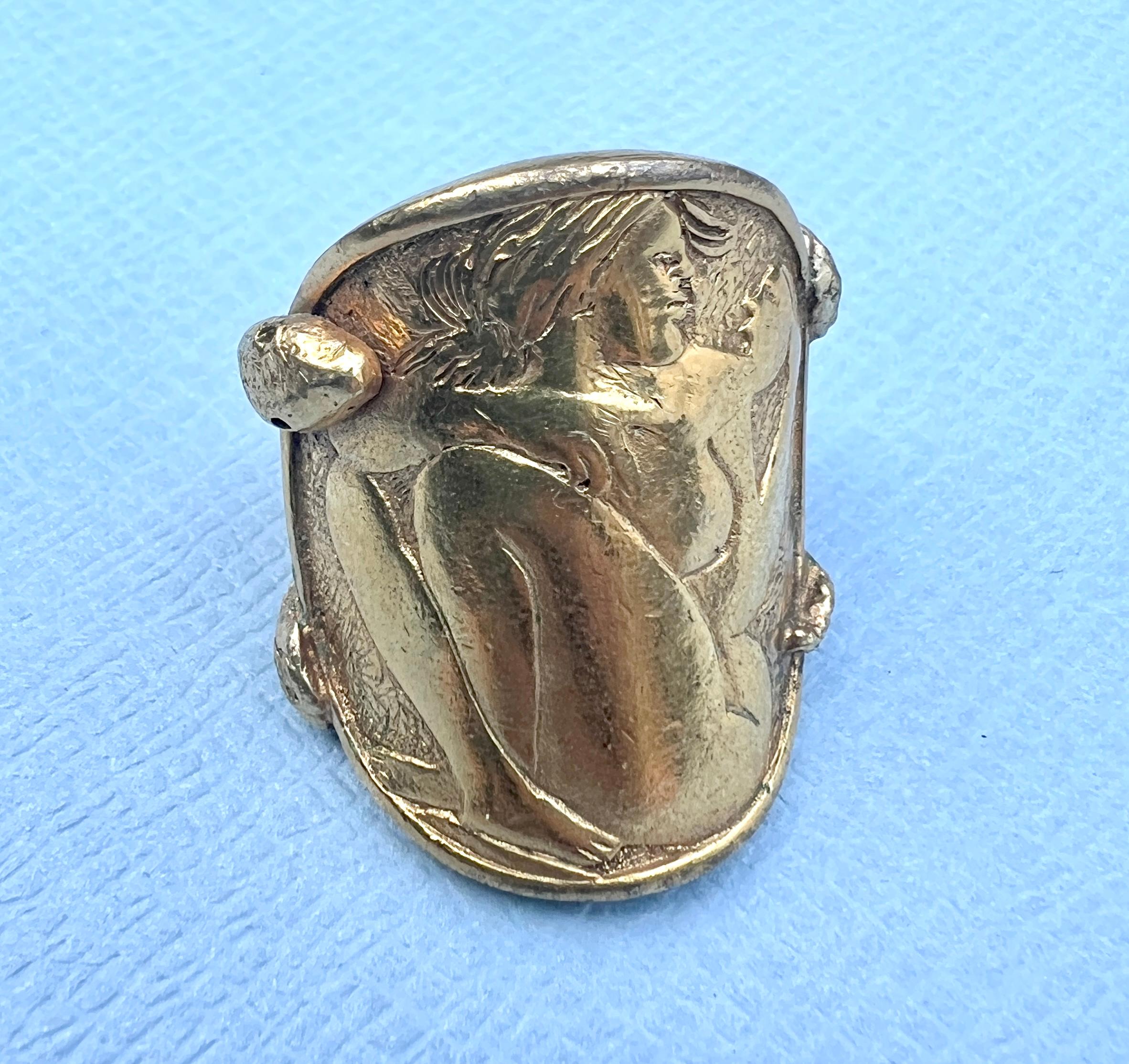 Gold Plate Coin Ring Snake For Sale 1