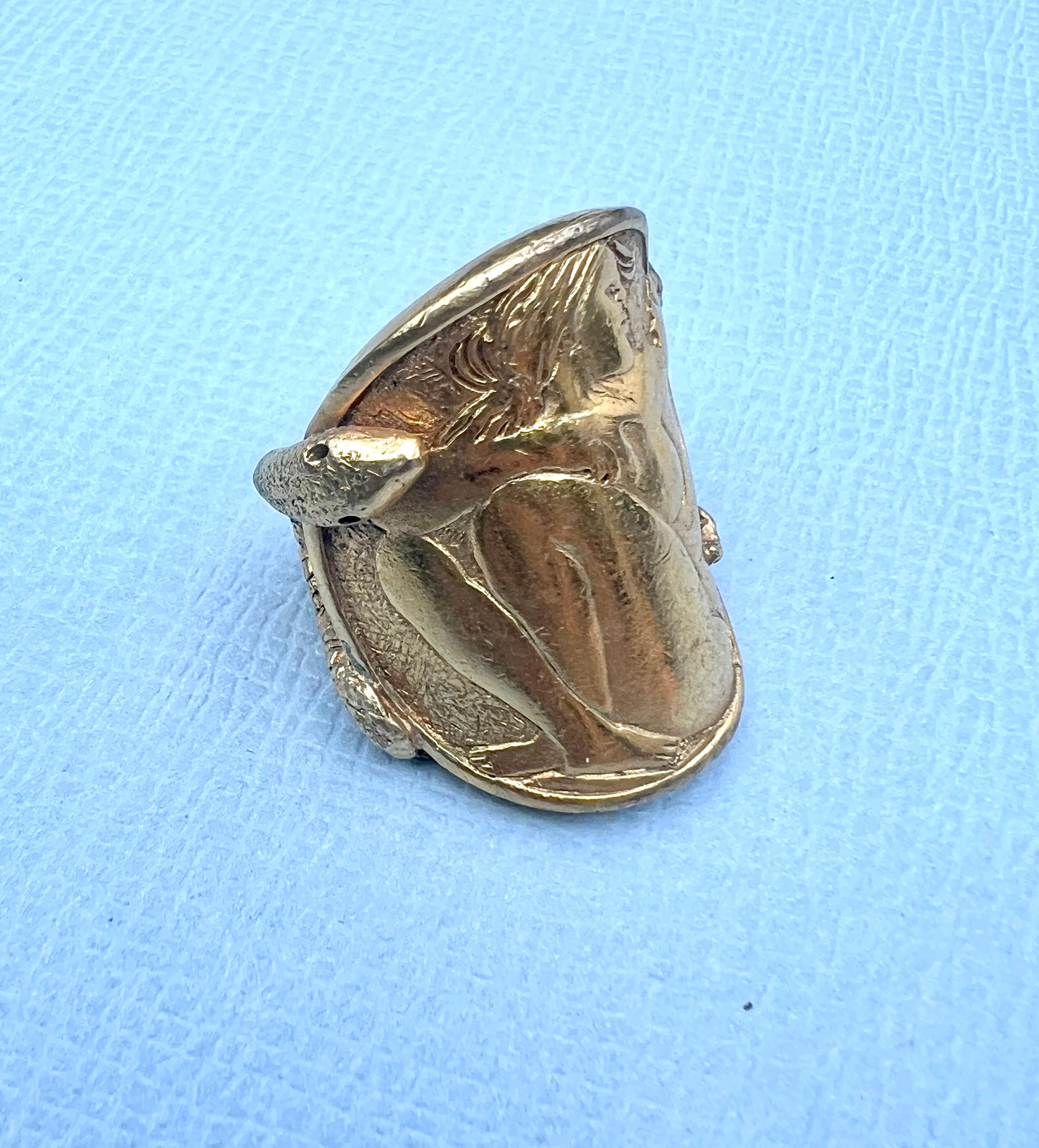 Gold Plate Coin Ring Snake For Sale 2