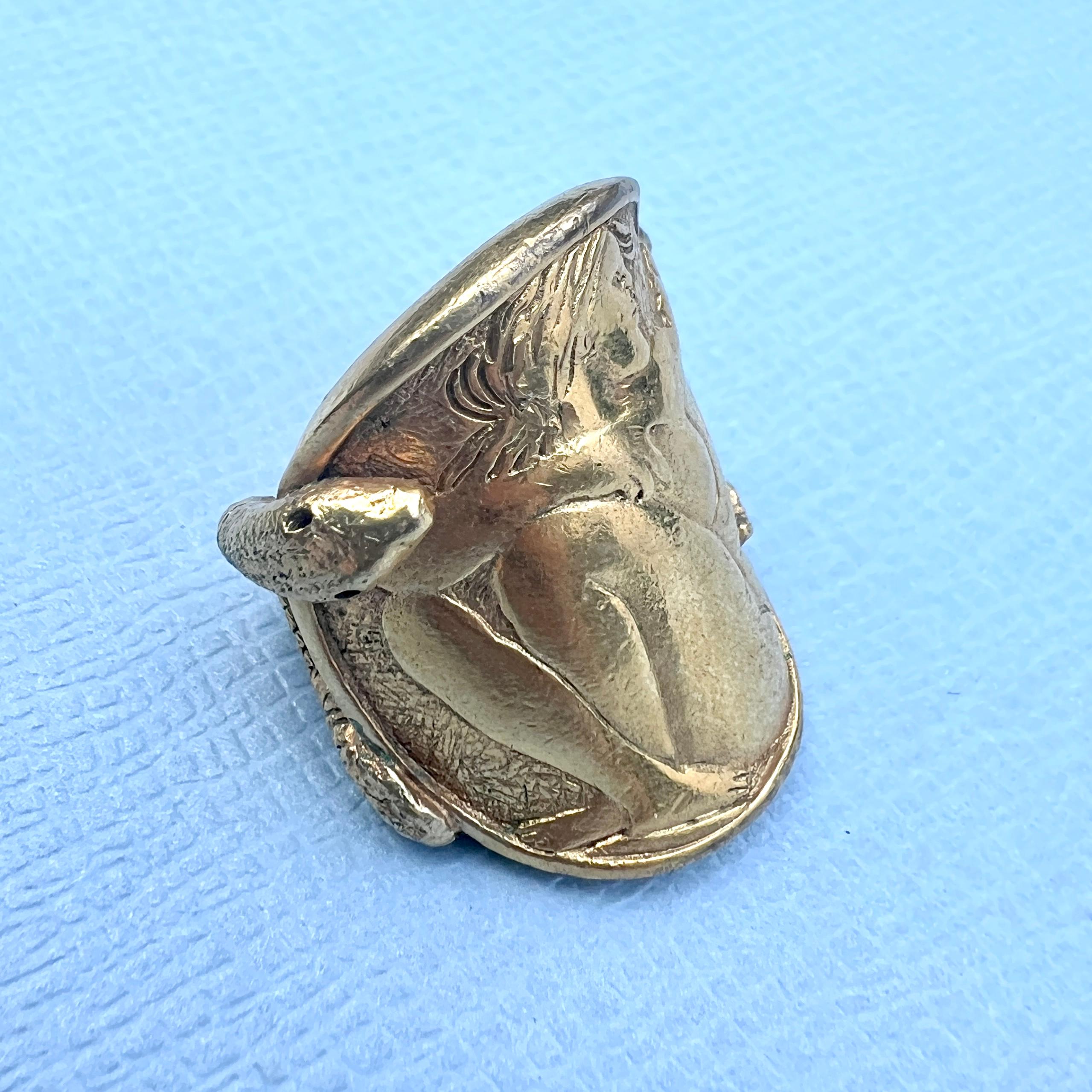 Gold Plate Coin Ring Snake For Sale 4