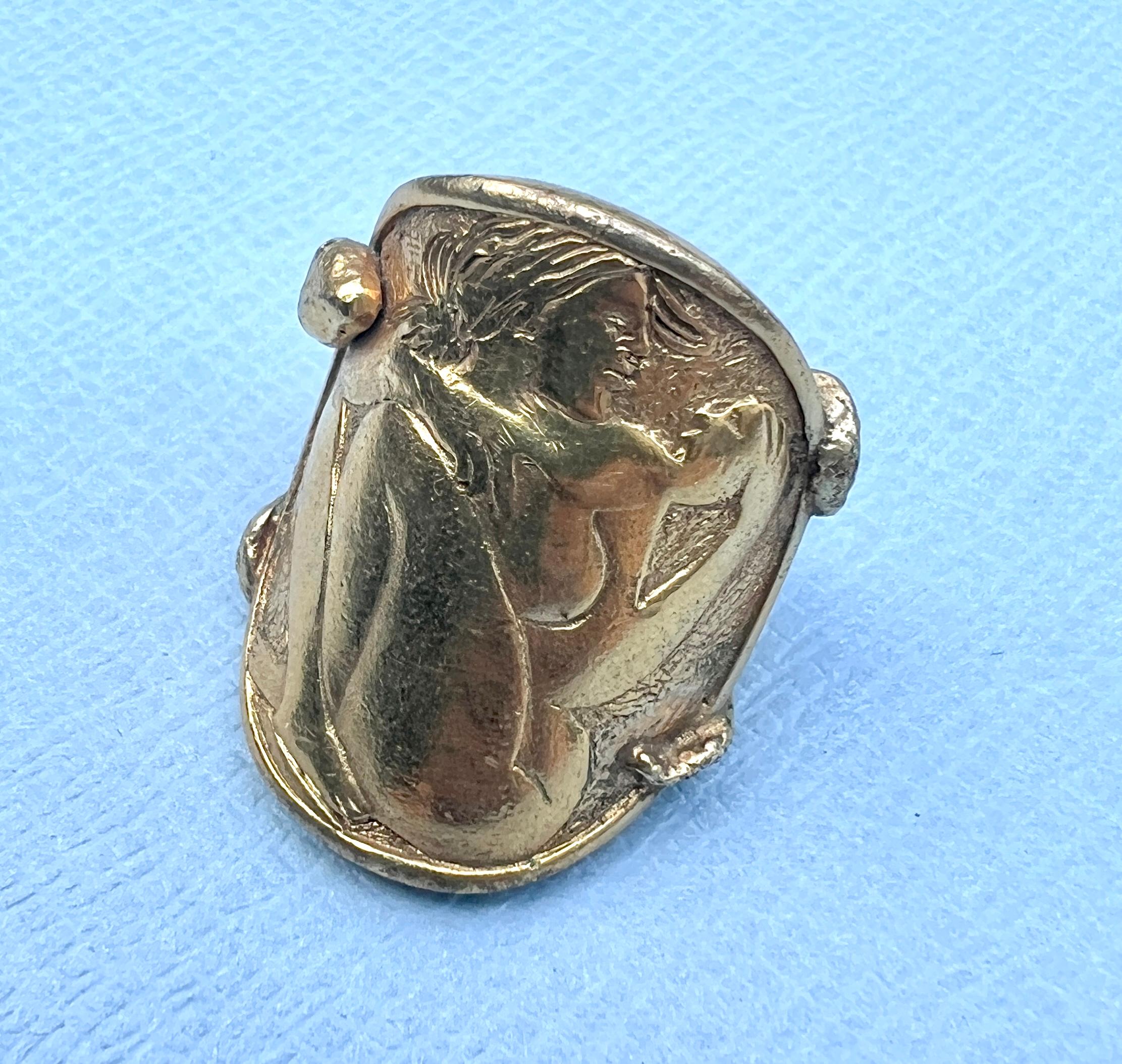 Women's Coin Ring Woman Snake Gold Plated J Dauphin For Sale