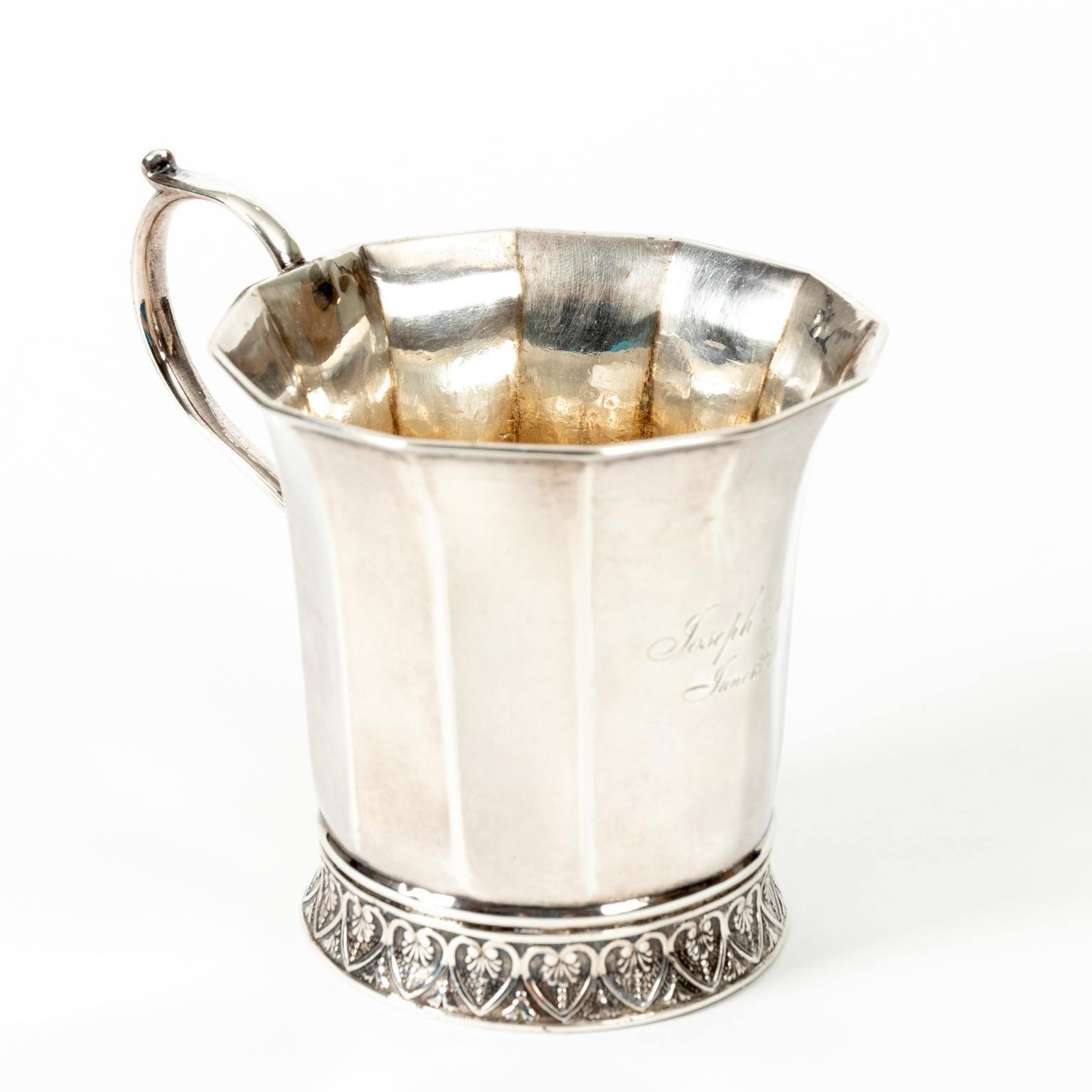 Victorian Coin Silver Mug For Sale