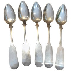 Coin Silver Serving Spoons Marked J.Fries "Standard" Philadelphia