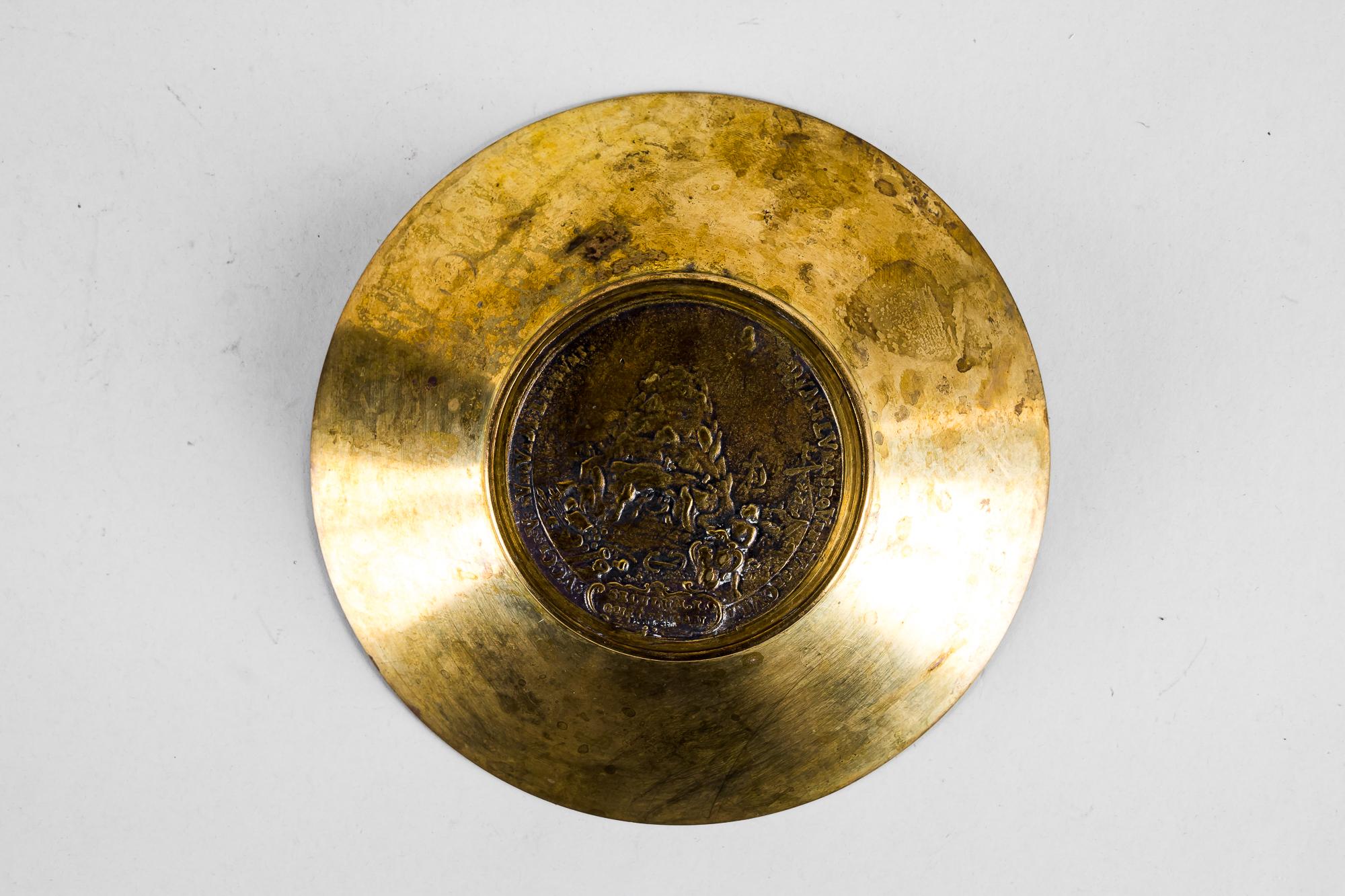 Brass Coin Tray by Auböck For Sale