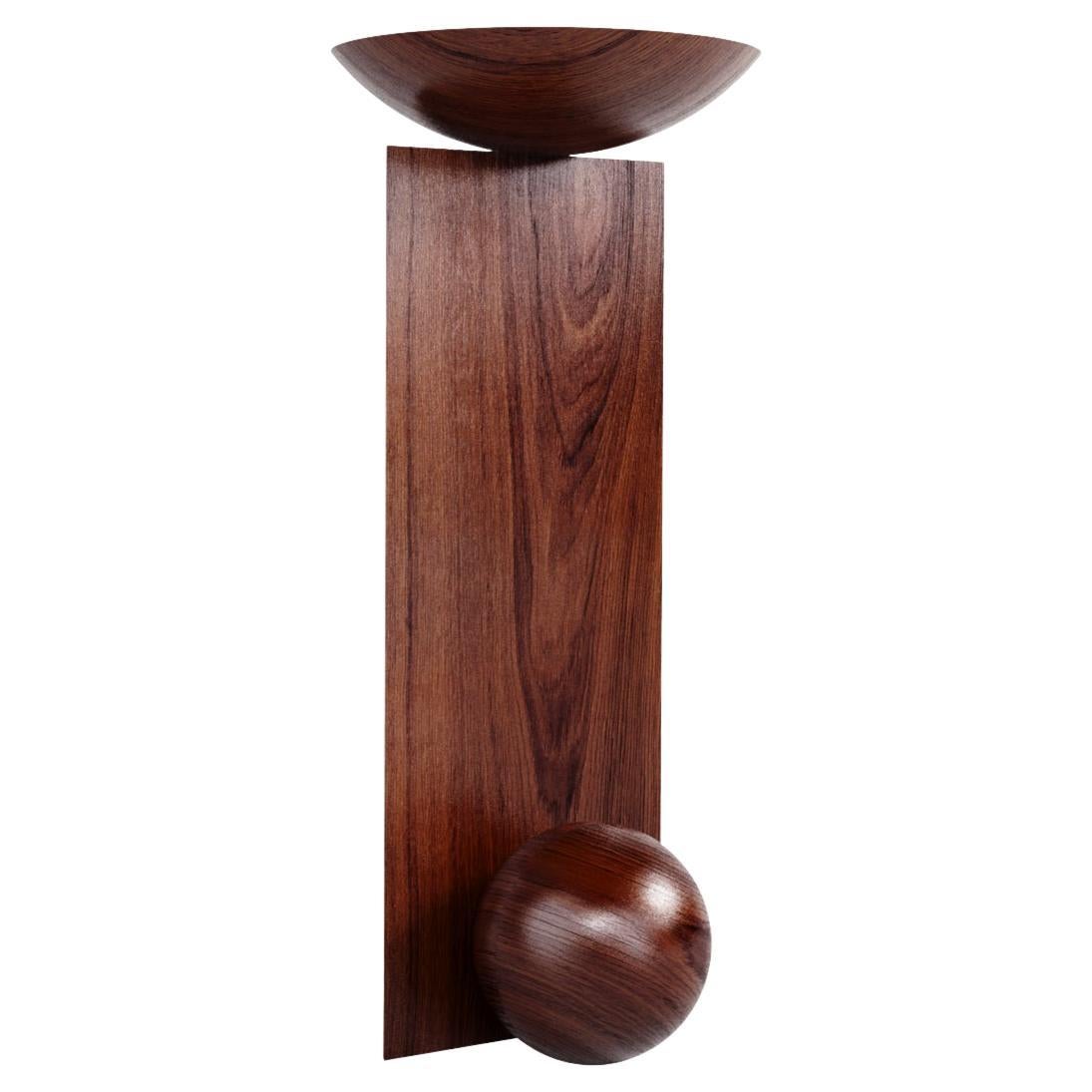 Coito Sculptural Side Table in Tropical Hardwood by Pedro Paulo Venzon