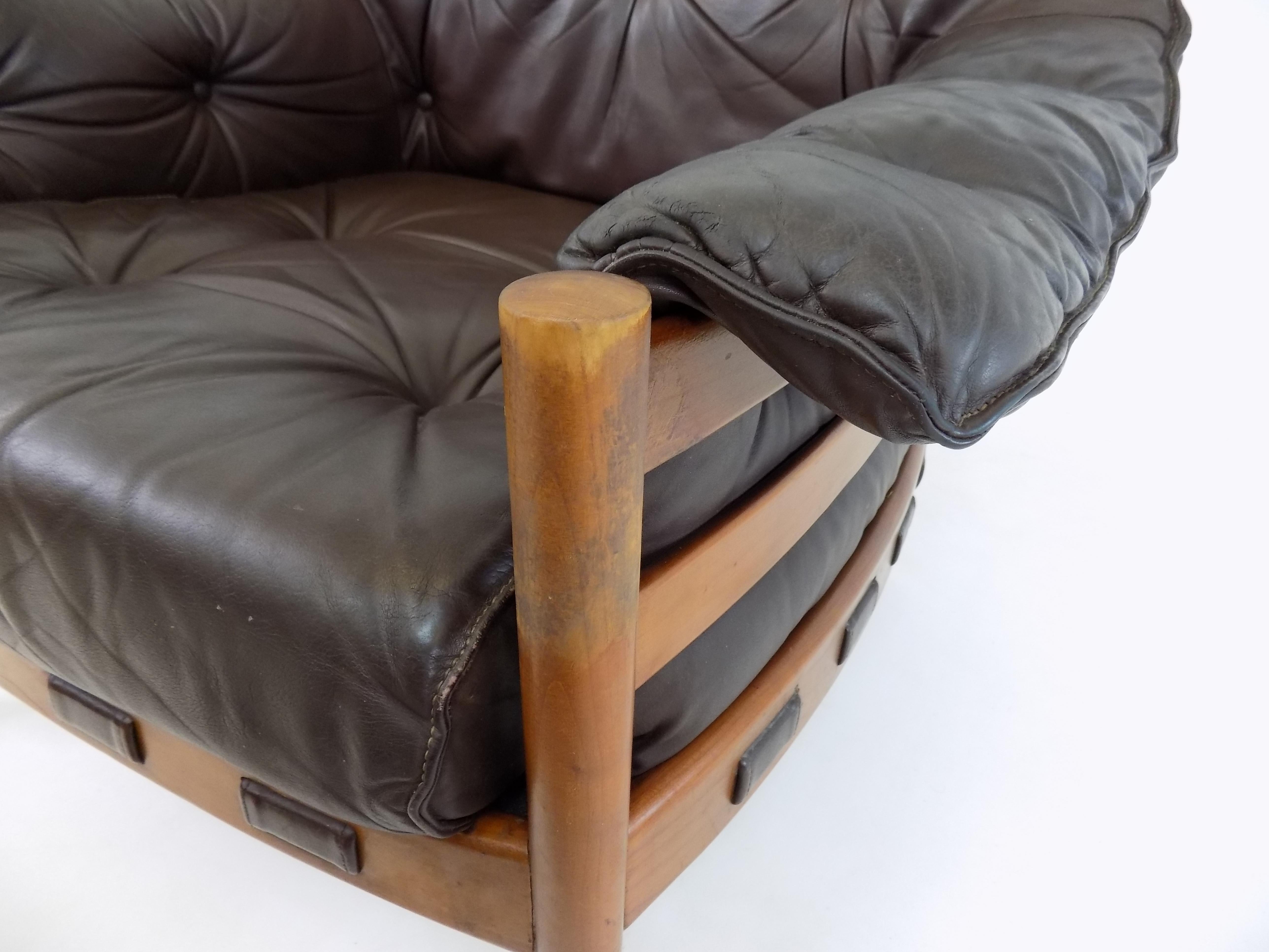 Coja Leather Easy Chair by Sven Ellekaer, Netherlands, 1960s 6