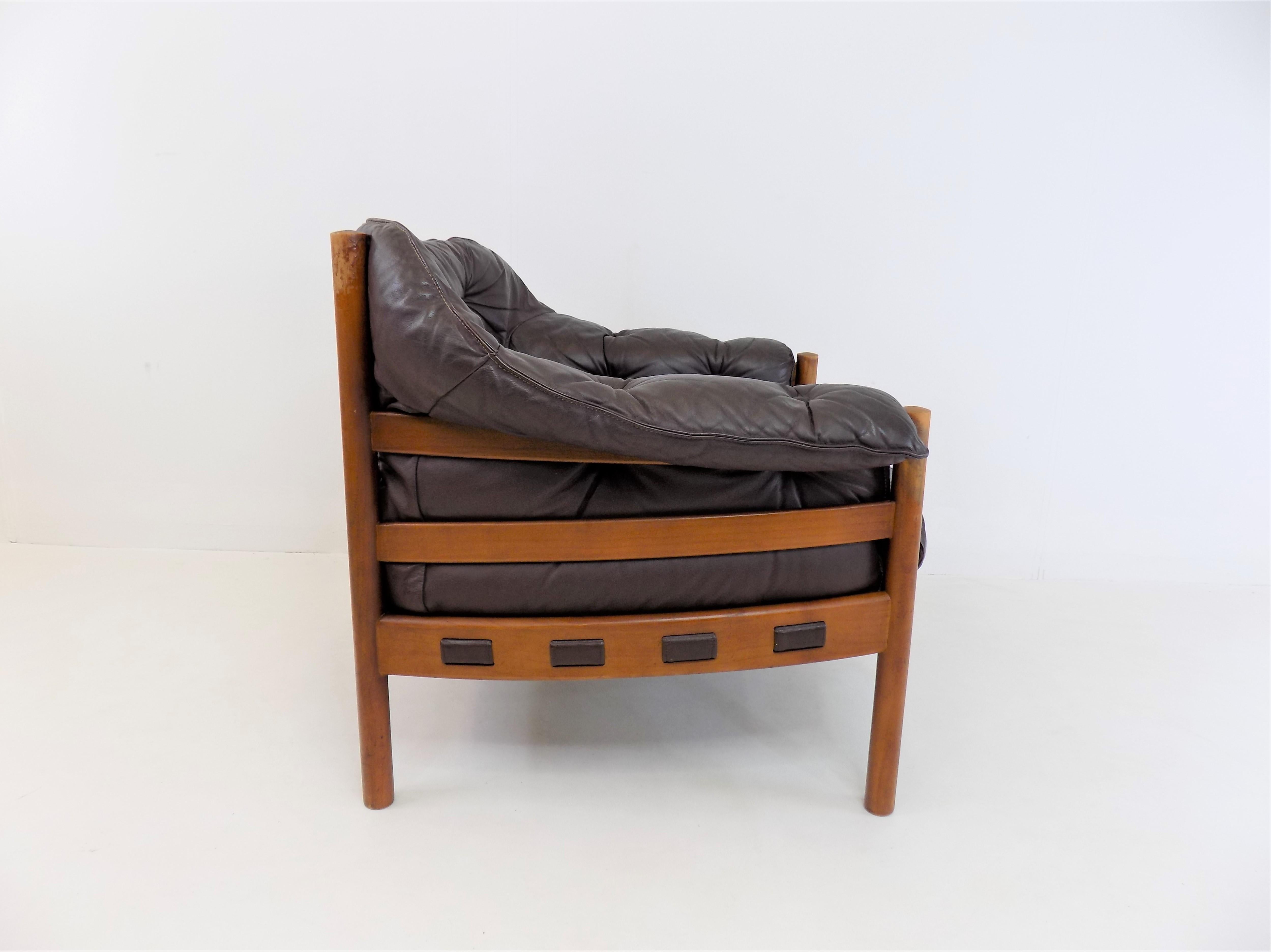 Coja Leather Easy Chair by Sven Ellekaer, Netherlands, 1960s 7