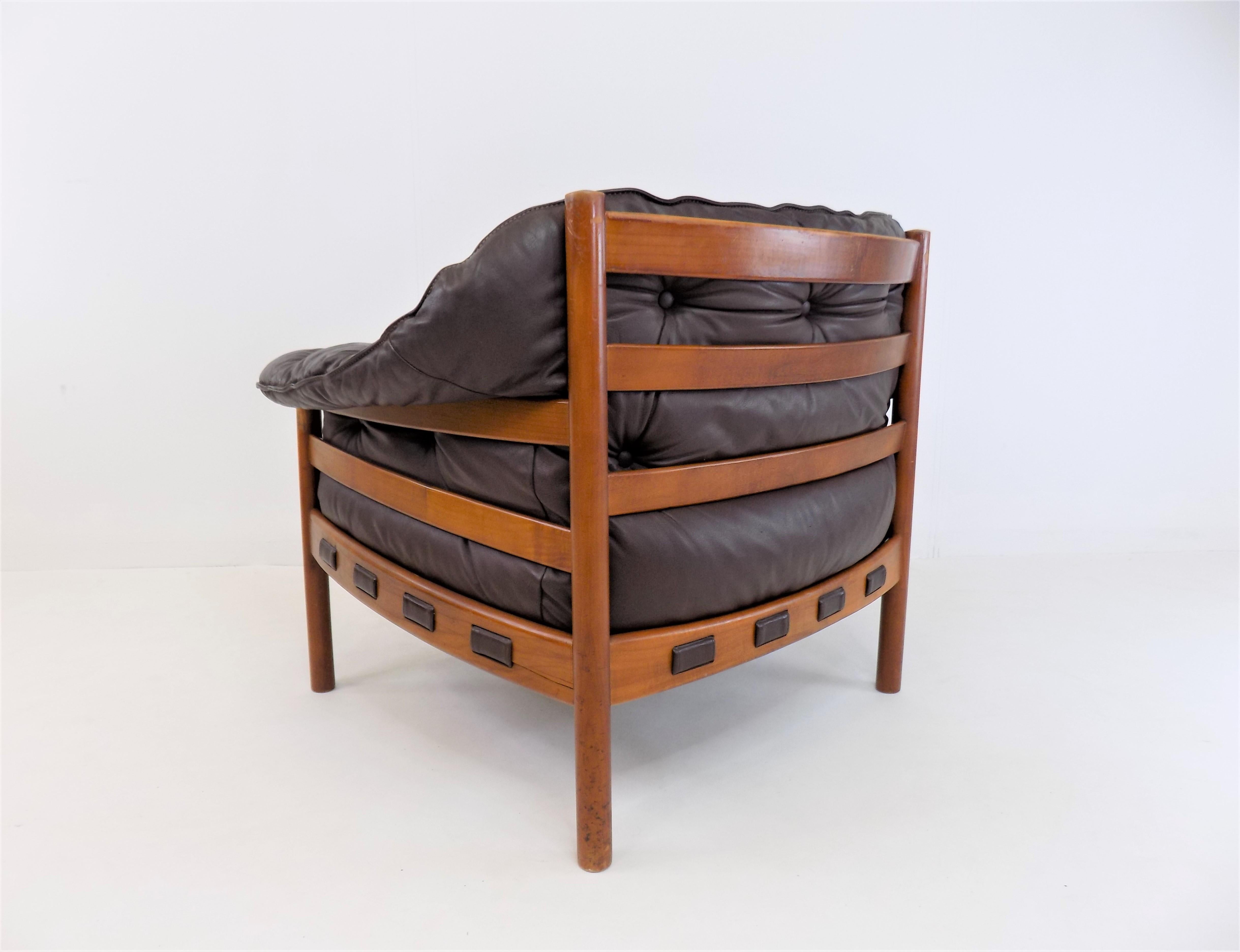 Coja Leather Easy Chair by Sven Ellekaer, Netherlands, 1960s 8