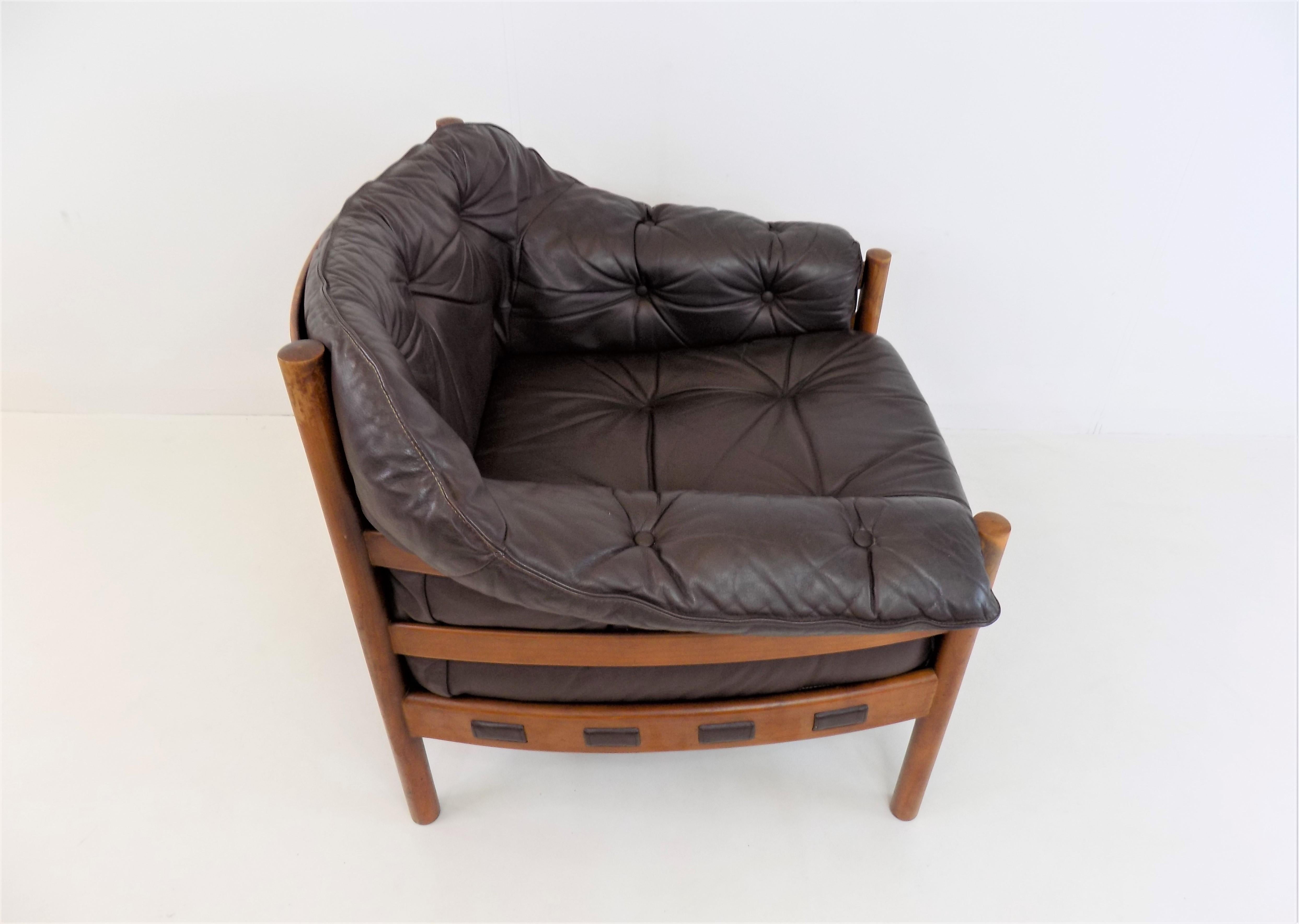 Coja Leather Easy Chair by Sven Ellekaer, Netherlands, 1960s 9