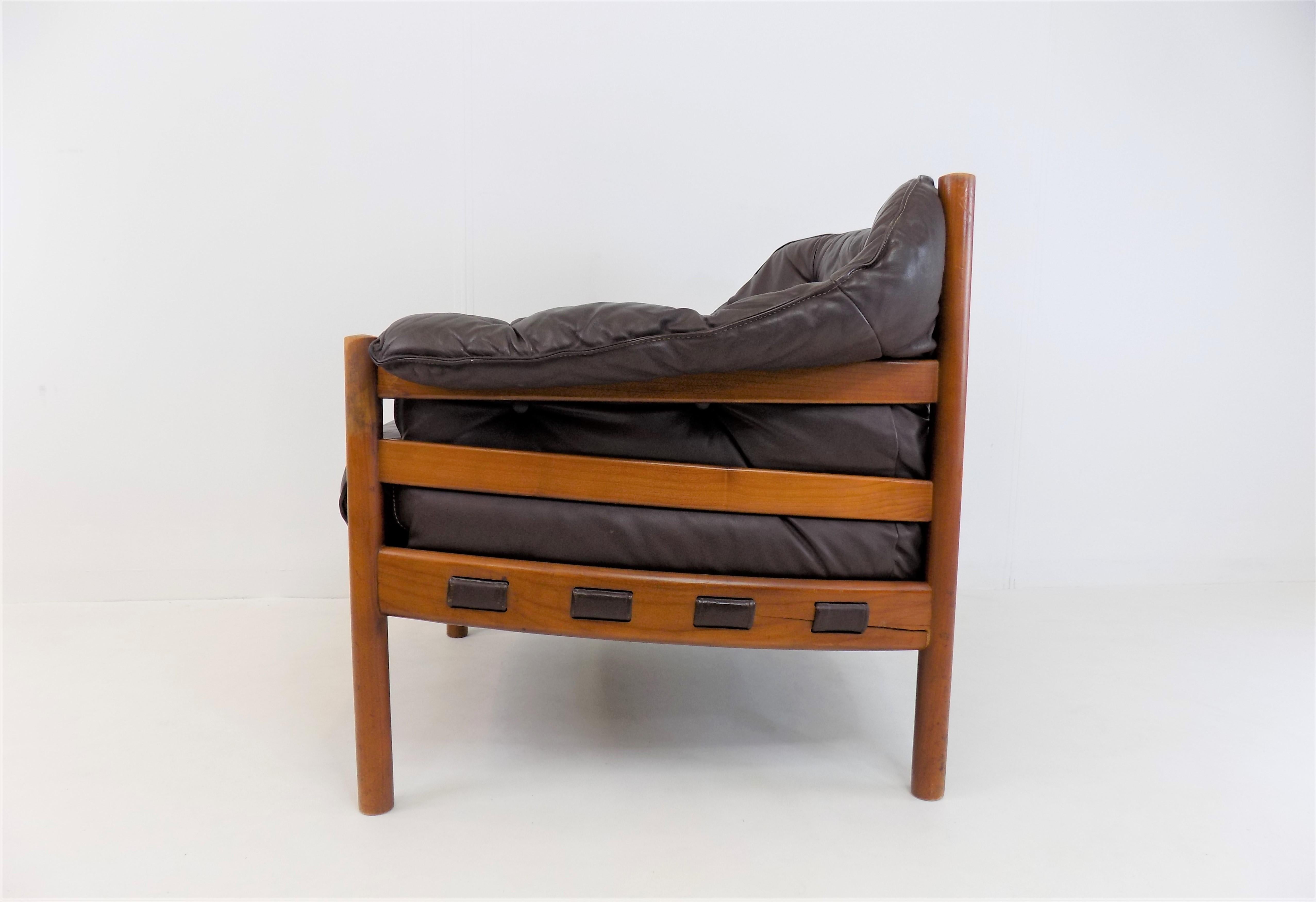Coja Leather Easy Chair by Sven Ellekaer, Netherlands, 1960s 11