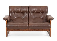 Divano Loveaseat in pelle Coja, anni '60