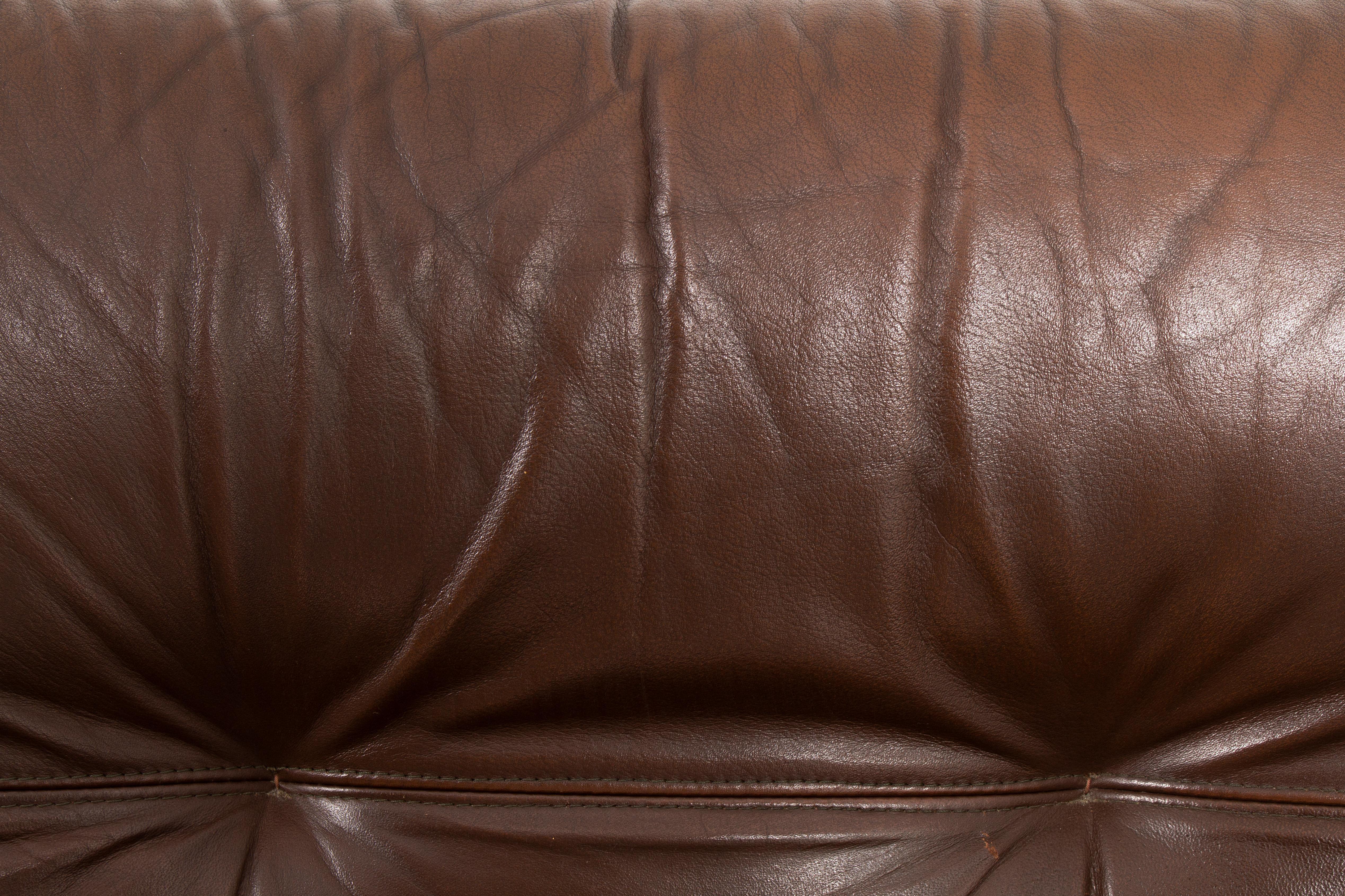 Mid-20th Century Coja Leather Loveaseat Sofa, 1960s For Sale