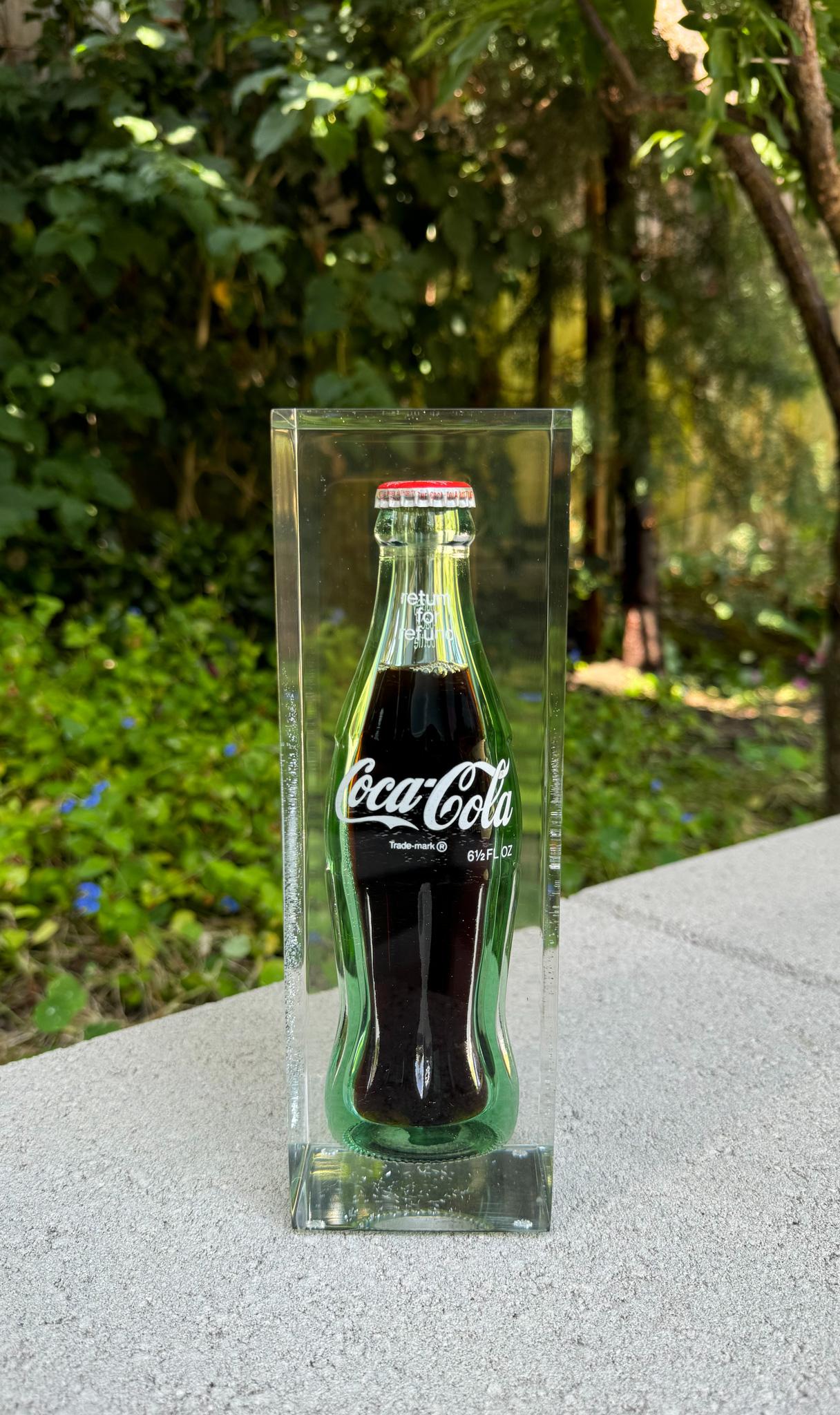 Acrylic Coke Bottle in Lucite Sculpture, Coca Cola, United States, 1970's For Sale