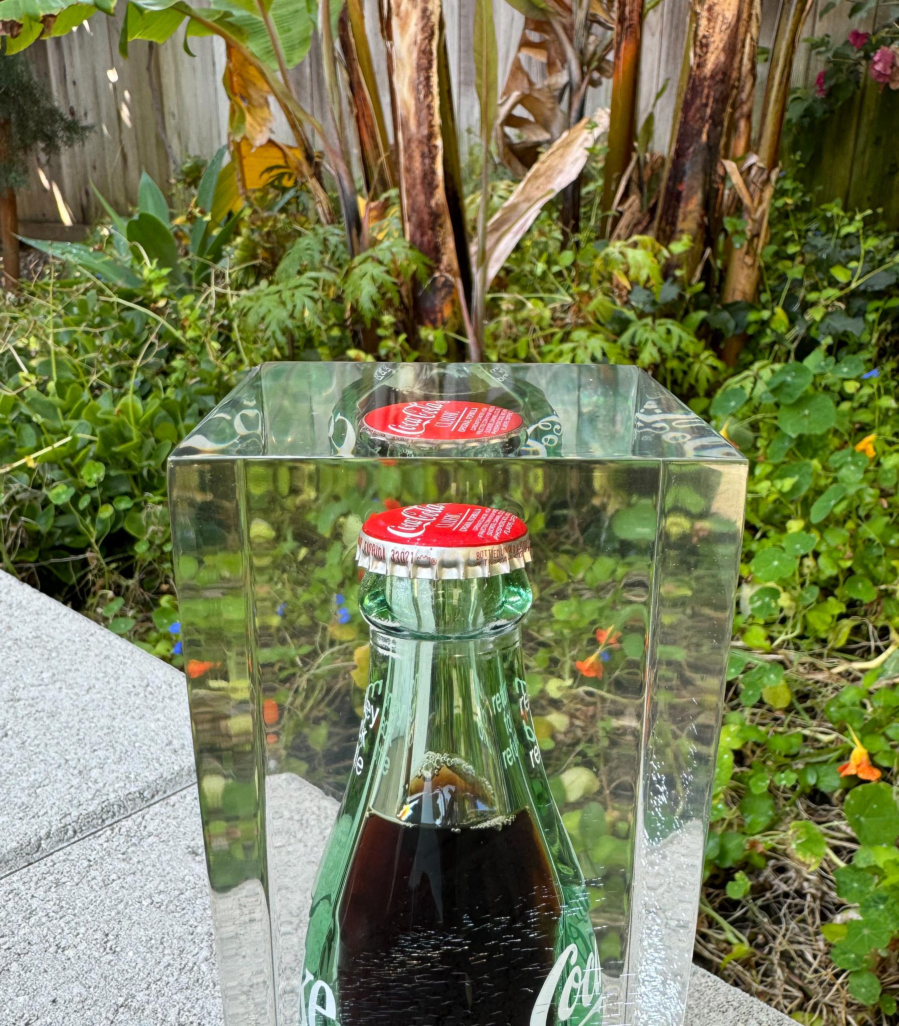 Coke Bottle in Lucite Sculpture, Coca Cola, United States, 1970's For Sale 1