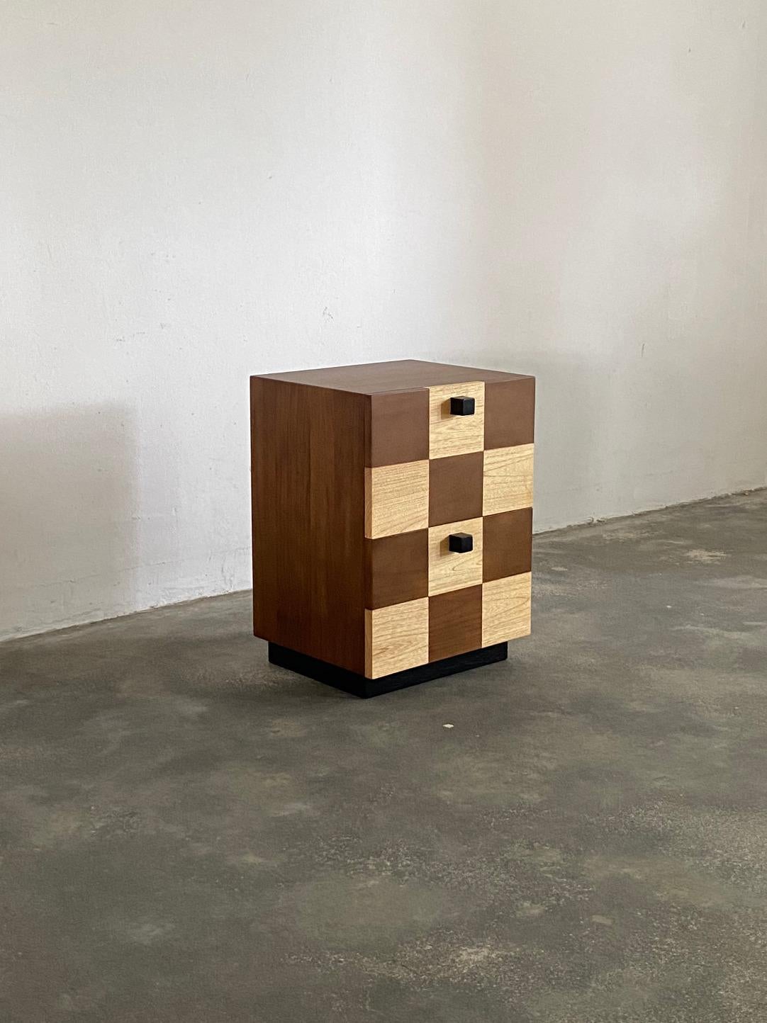 Coklat Side Table by Studio Kallang
Dimensions: W 40 x D 35 x H 55 cm
Materials: Solid Teak, Solid Sungkai. 

STUDIO KALLANG IS A SINGAPORE AND SEATTLE BASED PROJECT FOCUSING ON OBJECTS DESIGNED BY FAEZAH SHAHARUDDIN.
PIECES ARE PLAYFUL EXPLORATIONS