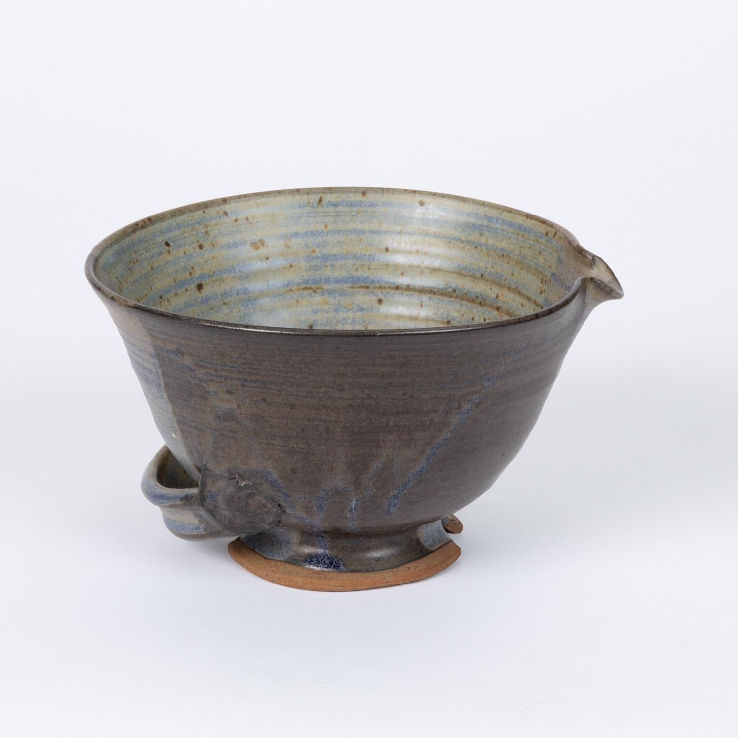 20th Century Colander Style Studio Pottery Bowl