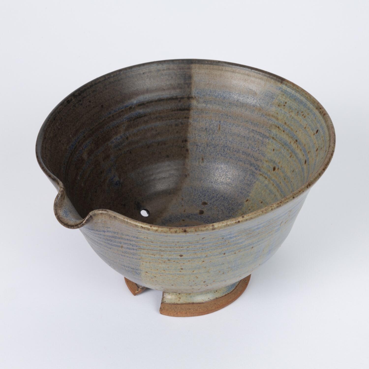 Stoneware Colander Style Studio Pottery Bowl