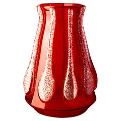 Colate Glittery Red Vase by Carlo Moretti