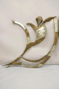 Colbert Collins 1986 Male and Female Dancers Brutalist Wall Sculptures 2 Pc Set
