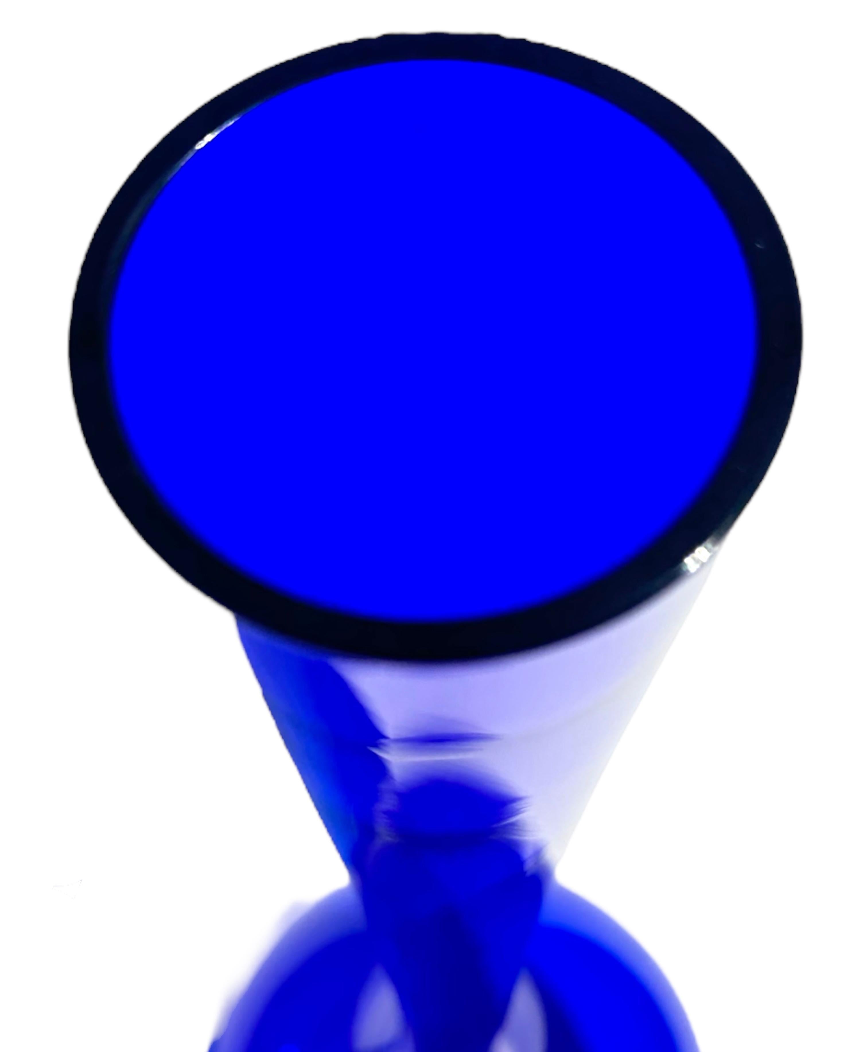 Fired Colbolt Blue MCM Vase Attributed to Arthur Percy for Gullaskrut