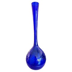 Vintage Colbolt Blue MCM Vase Attributed to Arthur Percy for Gullaskrut
