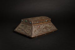Art Nouveau Cold Creatures Repoussé Box by Alfred Daguet