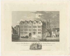 Cold Harbour Thames Street London, Boydell Engraving, 1818