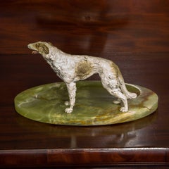 Cold Painted Bronze Borzoi Desk Companion
