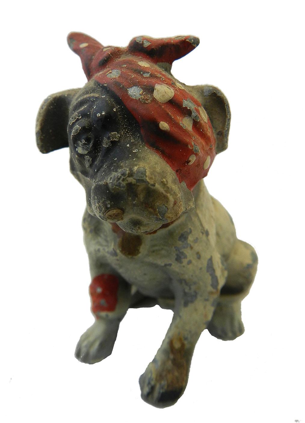 Austrian Cold Painted Metal  Dog Bull Terrier Puppy  early 20th Century In Good Condition In Mimizan, FR