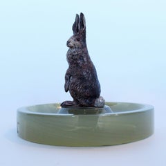 Cold-Painted Bronze Hare