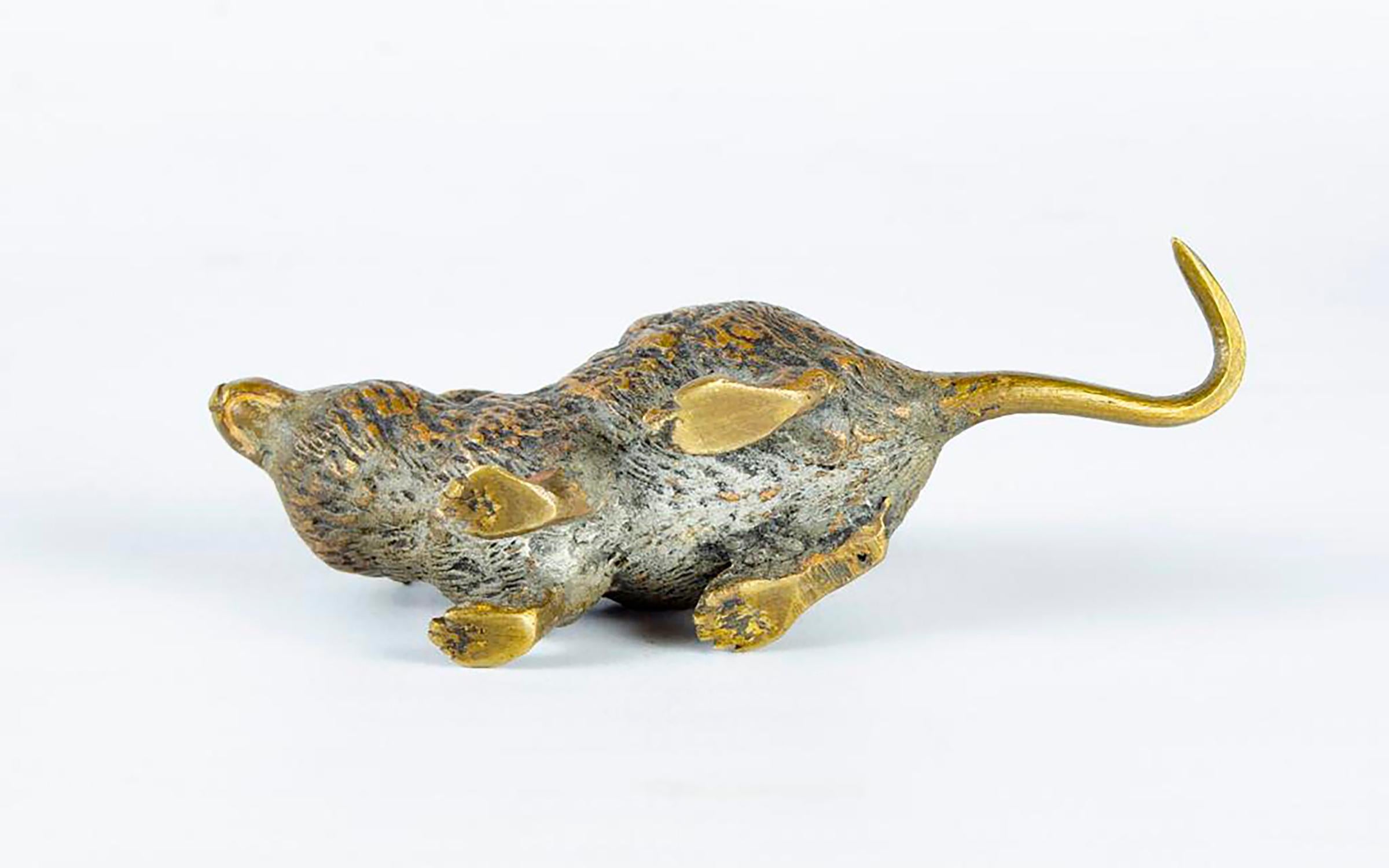 Belle Époque Bronze mouse sculpture attributed to Franz Bergmann For Sale