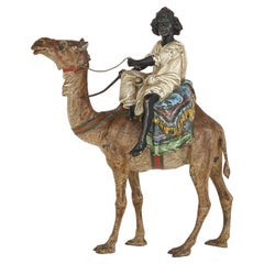 Cold-Painted Bronze of a Camel by Franz Xaver Bergman