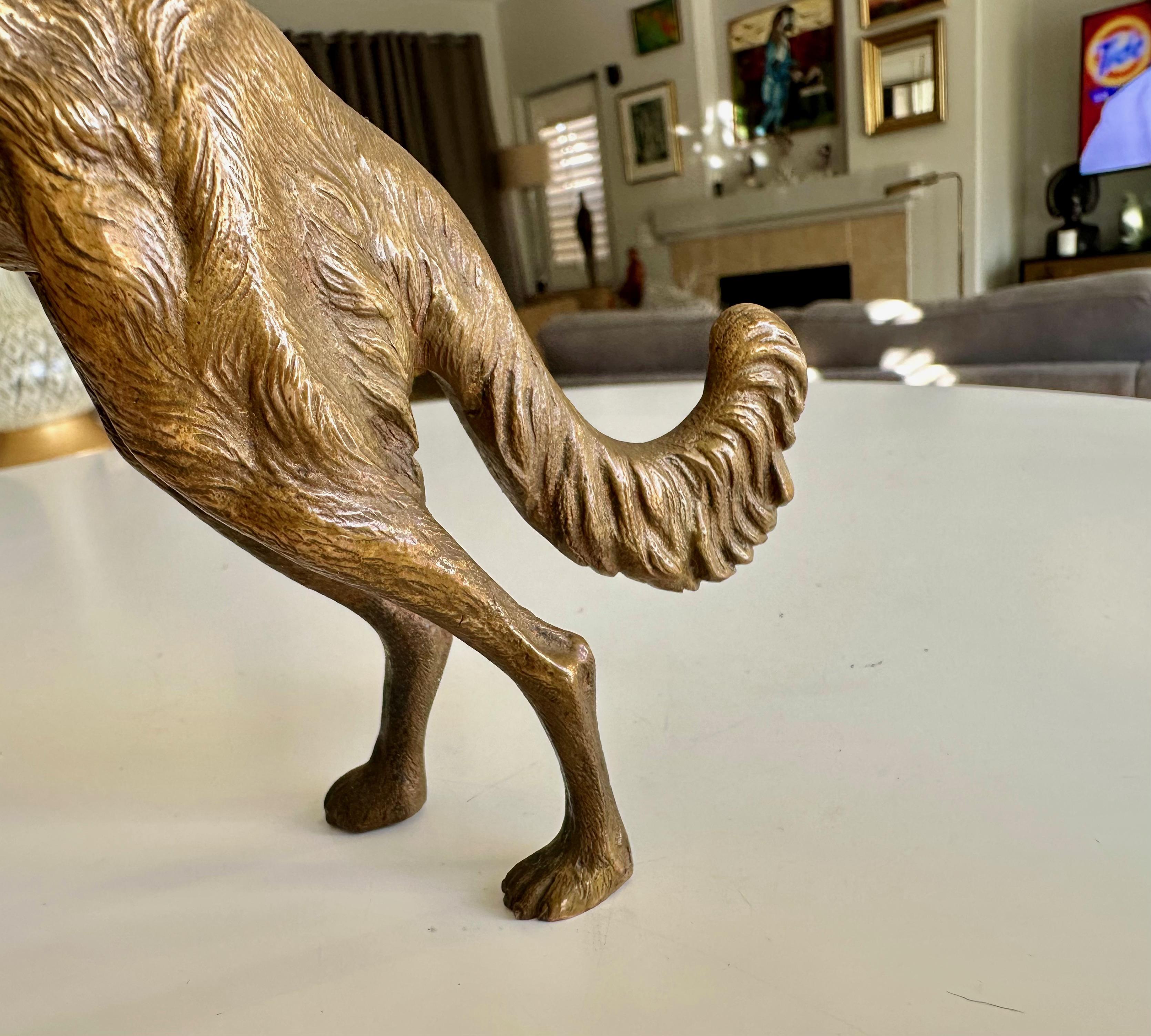 Bronze Sculpture of Borzoi or Russian Wolfhound For Sale 11